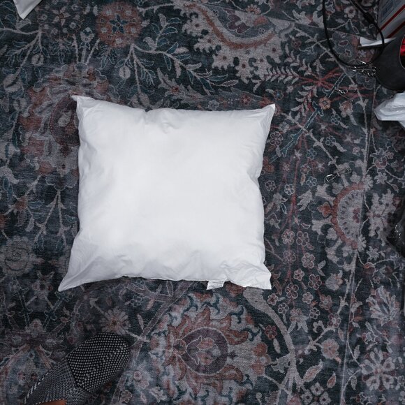 Crate&Barrel Set of 2 Down and Down Alternative Pillows - Square and Rectangle - Picture 3 of 11